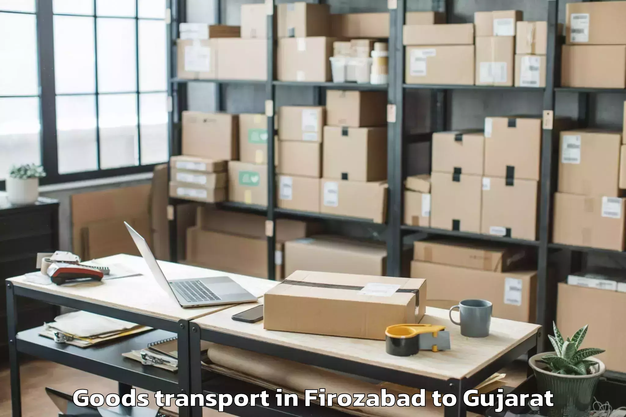 Quality Firozabad to Devgadh Bariya Goods Transport